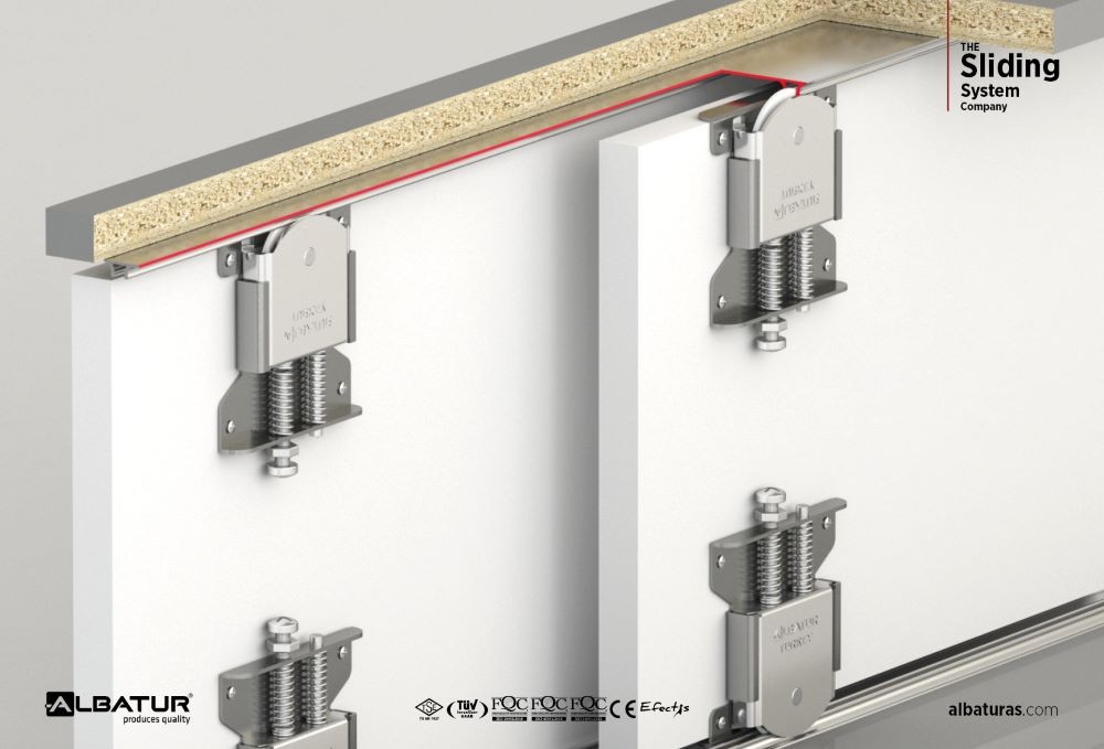 Multile 7031  60 Kg - Μηχανισμός Συρόμενης Ντουλάπας Μαύρο