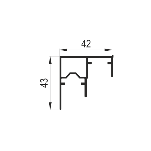 Οδηγός Κάτω ALB 7225 Συρόμενης Ντουλάπας 200 cm