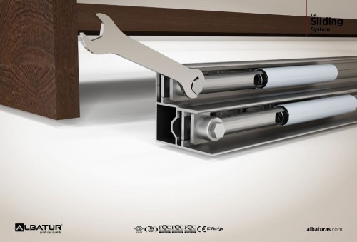 TopSlide 100 Kg - Συρόμενος Μηχανισμός 2 Φύλλης Ντουλάπας Μαύρο