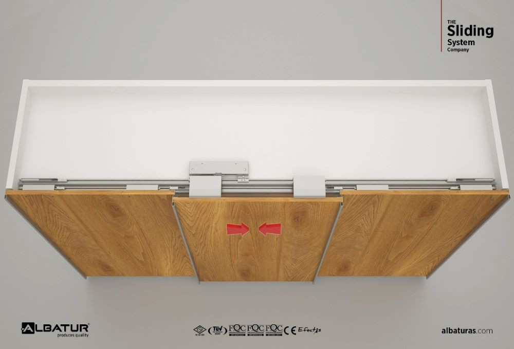 TopSlide 100 Kg - Συρόμενος Μηχανισμός 3 Φύλλης Ντουλάπας