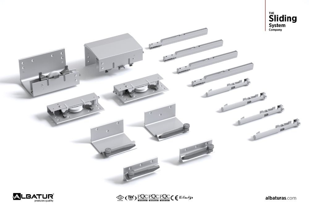 TopSlide 8232 Frame 100 Kg - Συρόμενος Μηχανισμός Πλαισίου 2 Φύλλης Ντουλάπας 