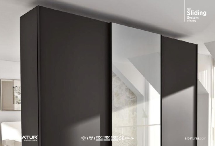 TopSlide 8233 Frame 100 Kg - Συρόμενος Μηχανισμός Πλαισίου 3 Φύλλης Ντουλάπας