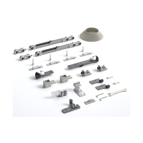 Μηχ/μός ALB 0252 Τηλ/κός 2-Φυλλής Συρόμενης Πόρτας 80 Kg Φρένο Μονής Κατεύθυνσης για Πάχος 30-50 mm