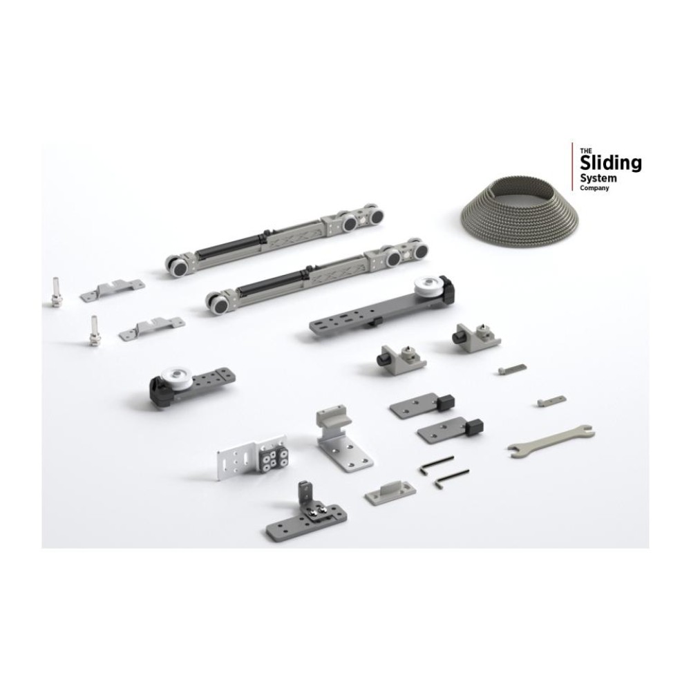 Μηχ/μός ALB 0261 Τηλ/κός 1-Φυλλής Συρόμενης Πόρτας 80 Kg Φρένο Διπλής Κατεύθυνσης για Πάχος 30-50 mm