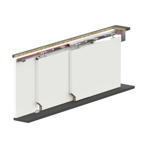 Μηχ/μός ALB 0261 Τηλ/κός 1-Φυλλής Συρόμενης Πόρτας 80 Kg Φρένο Διπλής Κατεύθυνσης για Πάχος 30-50 mm