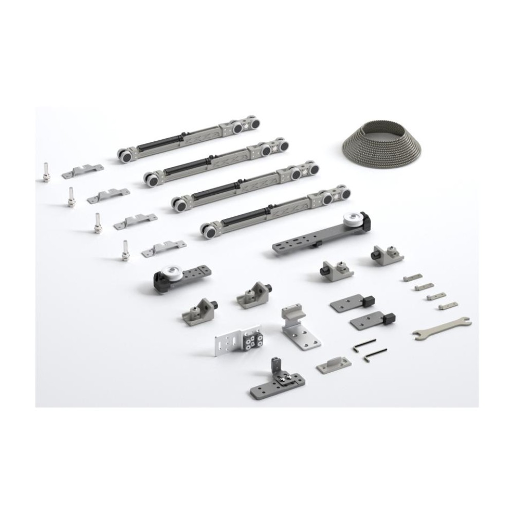 Μηχ/μός ALB 0262 Τηλ/κός 2-Φυλλής Συρόμενης Πόρτας 80 Kg Φρένο Διπλής Κατεύθυνσης για Πάχος 30-50 mm