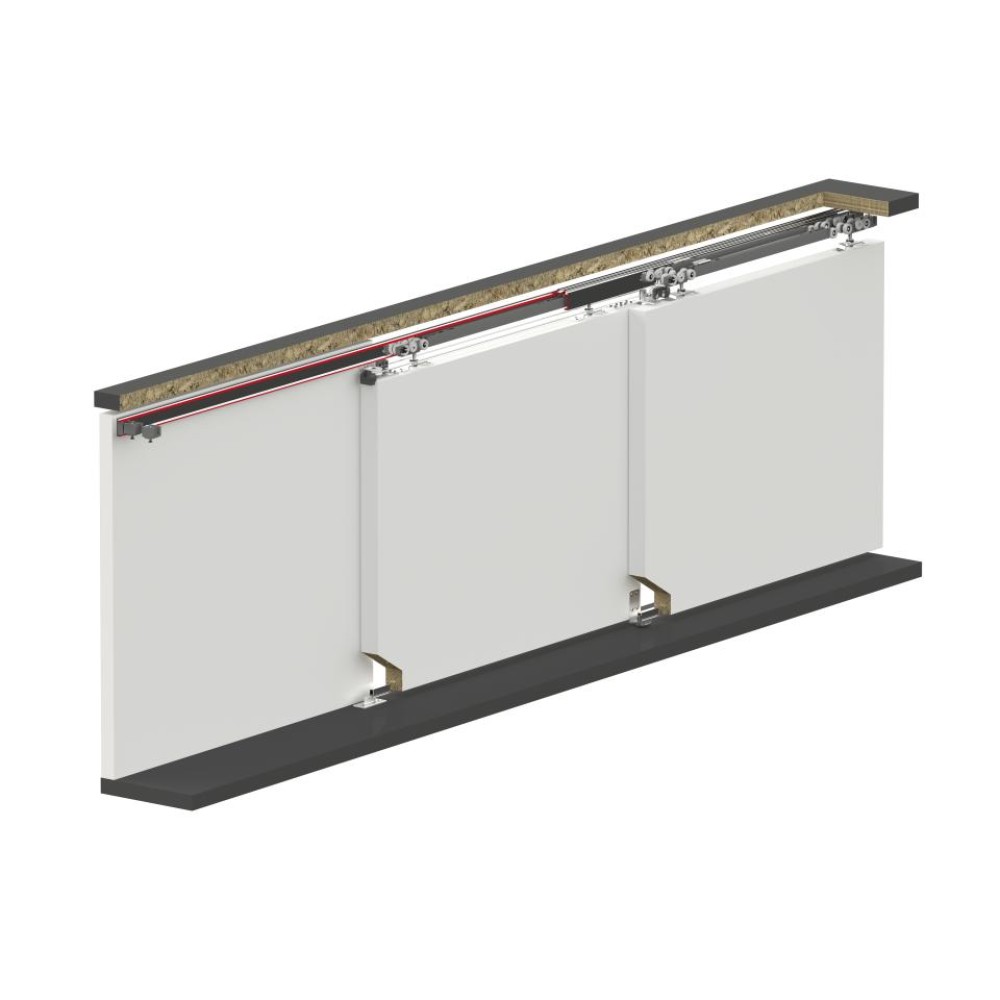 Μηχ/μός ALB 0451 Τηλ/κός 1-Φυλλής Συρόμενης Πόρτας 60 Kg Φρένο Διπλής Κατεύθυνσης για Πάχος 30-50 mm