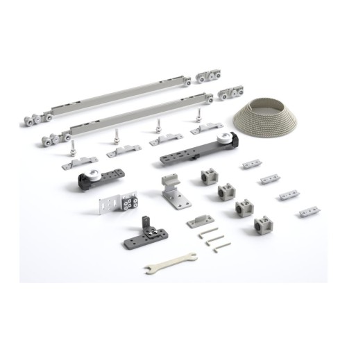 Μηχ/μός ALB 0452 Τηλ/κός 2-Φυλλής Συρόμενης Πόρτας 60 Kg Φρένο Διπλής Κατεύθυνσης για Πάχος 30-50 mm