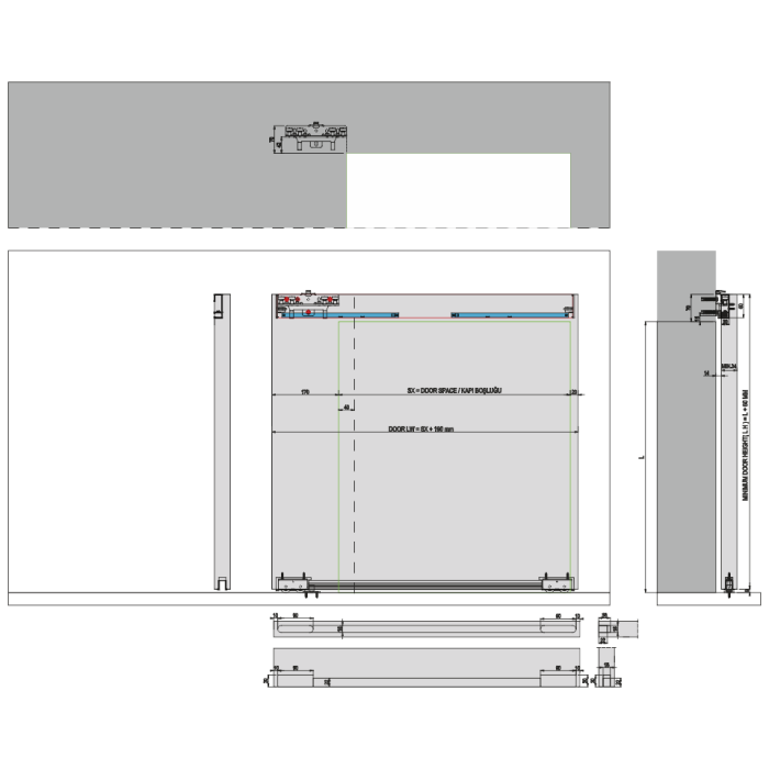DoorSlide 8000 60 Kg - Μηχανισμός Συρόμενης Κρυφής Πόρτας ''Magic Ghost Slowing'' DoorSlide 8000 60 Kg - Μηχανισμός Συρόμενης Κρυφής Πόρτας ''Magic Ghost Slowing''
