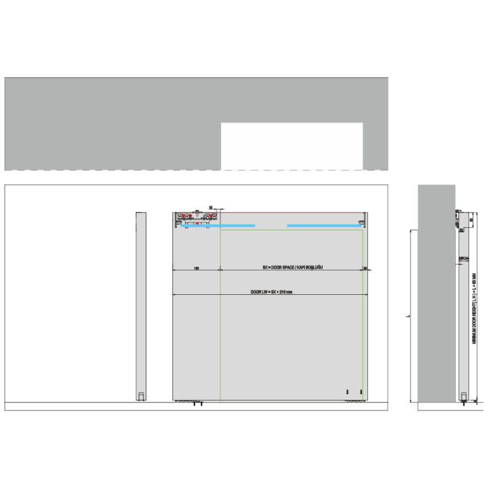 DoorSlide 8000 60 Kg - Μηχανισμός Συρόμενης Κρυφής Πόρτας ''Magic Ghost Slowing'' DoorSlide 8000 60 Kg - Μηχανισμός Συρόμενης Κρυφής Πόρτας ''Magic Ghost Slowing''