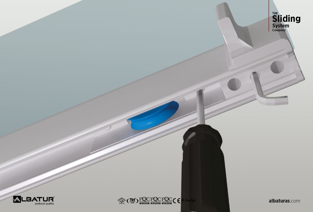 Glassline 7702  25 Kg - Μηχανισμός Συρόμενου Γυαλιού 