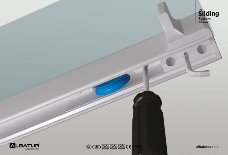 Glassline 7702  25 Kg - Μηχανισμός Συρόμενου Γυαλιού 